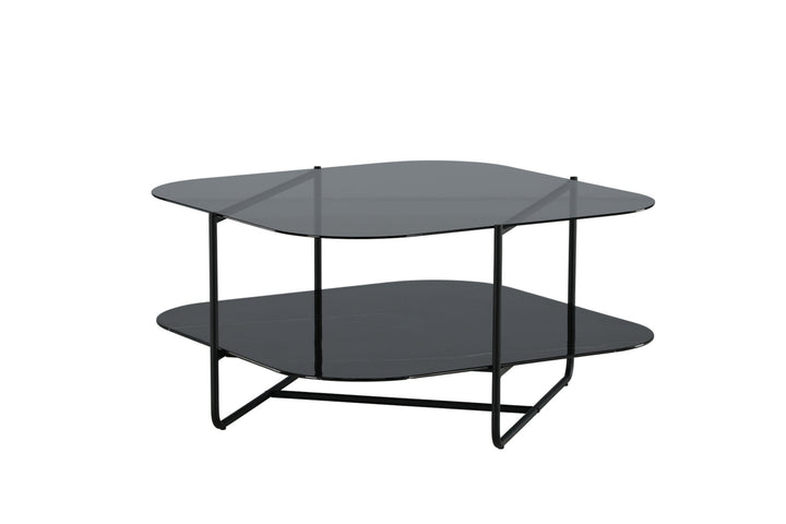 Venture Home un-line Sofa Table Black/Smoked Glass/black Glass Marble