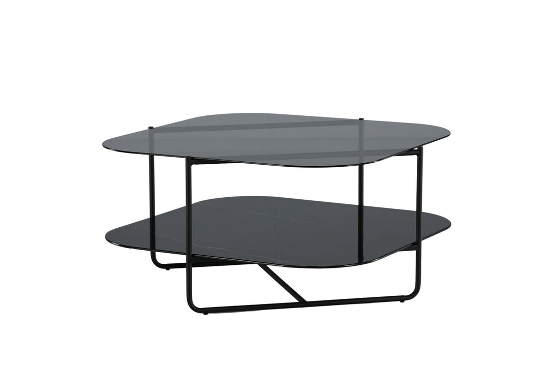 Venture Home un-line Sofa Table Black/Smoked Glass/black Glass Marble