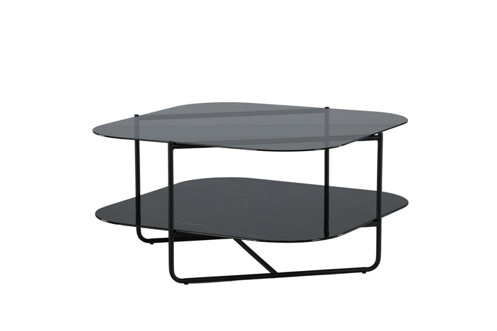 Venture Home un-line Sofa Table Black/Smoked Glass/black Glass Marble