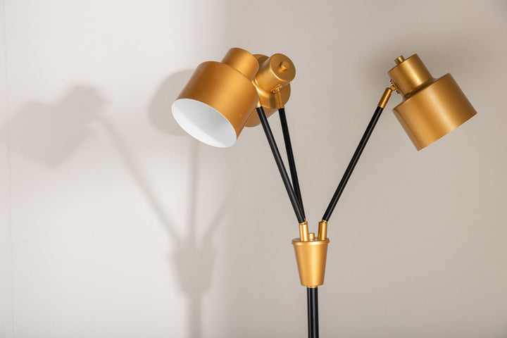Venture Home Vifta -Floor Lamp - Black/Brass