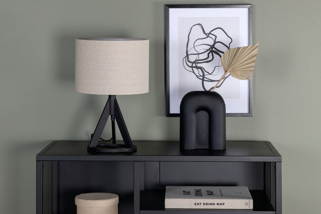 Venture Home Kona -Table Lamp - Black/Linen