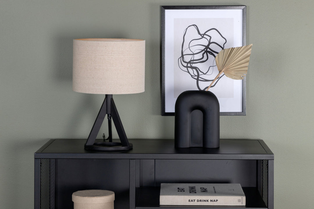 Venture Home Kona -Table Lamp - Black/Linen