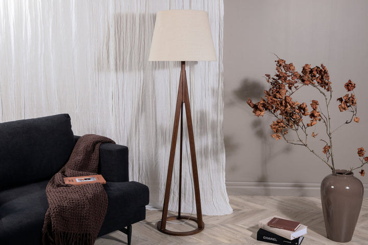 Venture Home Kona -Floor Lamp - Espresso/Linen