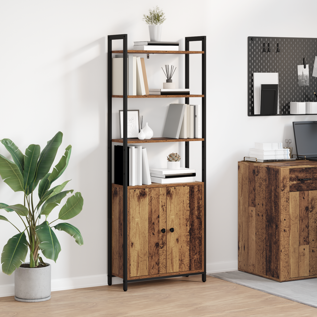 Bogskab Gammelt træ 60 x 24 x 161 cm Konstrueret træ