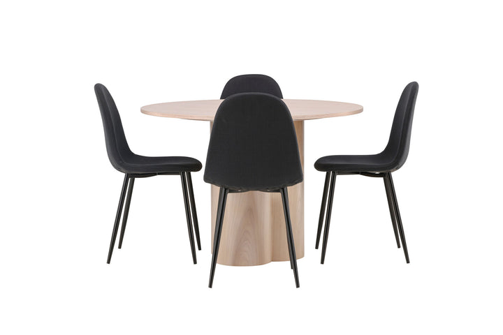 Venture Home OliviaDiningTable-WhiteWashVeneer+PolarDiningChair-BlackLegs-BlackFabric_4