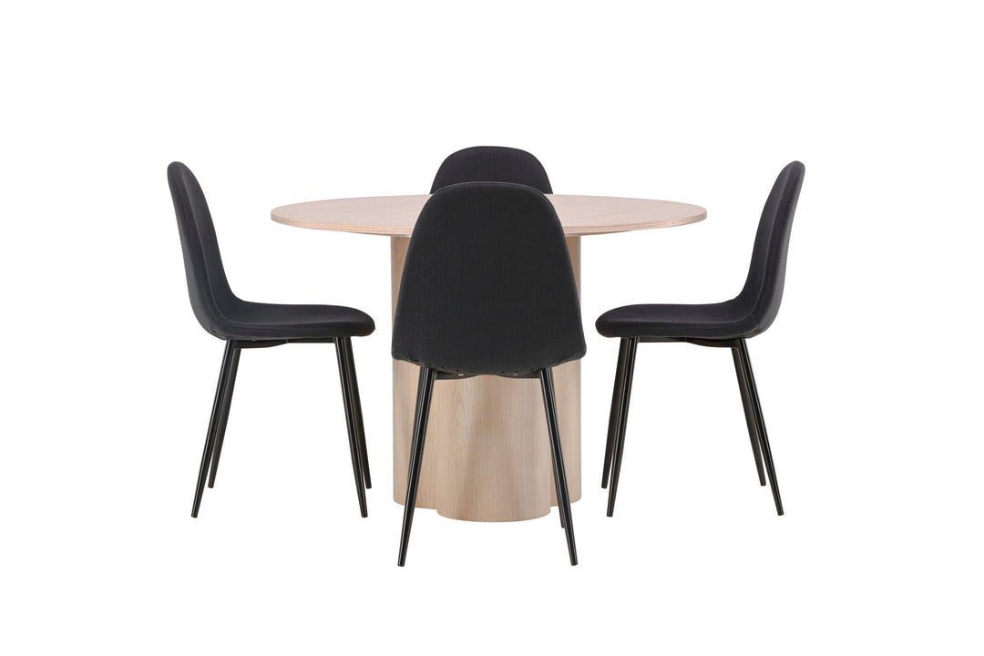 Venture Home OliviaDiningTable-WhiteWashVeneer+PolarDiningChair-BlackLegs-BlackFabric_4