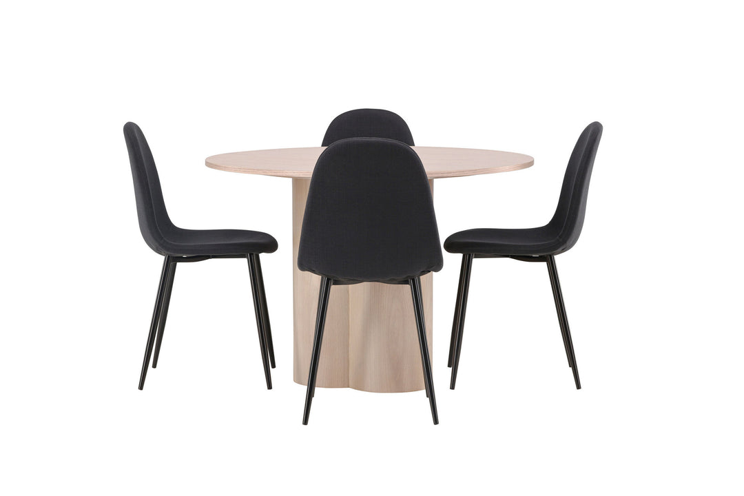 Venture Home OliviaDiningTable-WhiteWashVeneer+PolarDiningChair-BlackLegs-BlackFabric_4