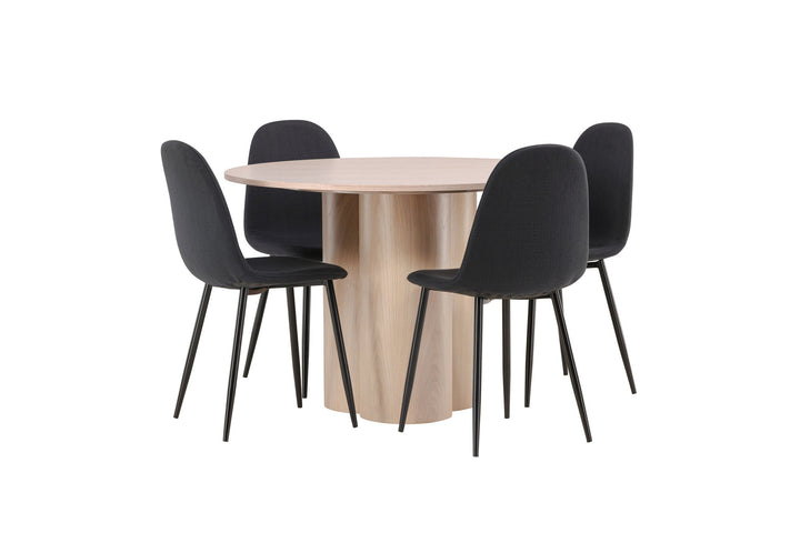 Venture Home OliviaDiningTable-WhiteWashVeneer+PolarDiningChair-BlackLegs-BlackFabric_4