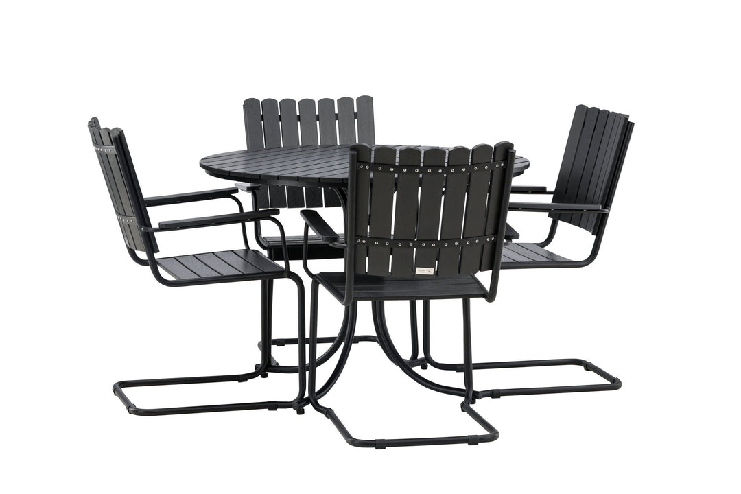 Venture Home Holmsund Dining set Black/Black