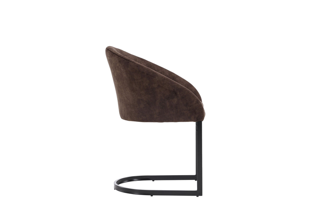 Venture Home Evening Dining Chair 2-pack - Matte brown / Brown Fabric