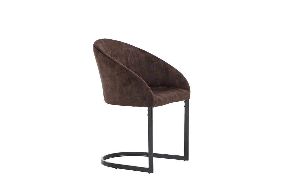 Venture Home Evening Dining Chair 2-pack - Matte brown / Brown Fabric