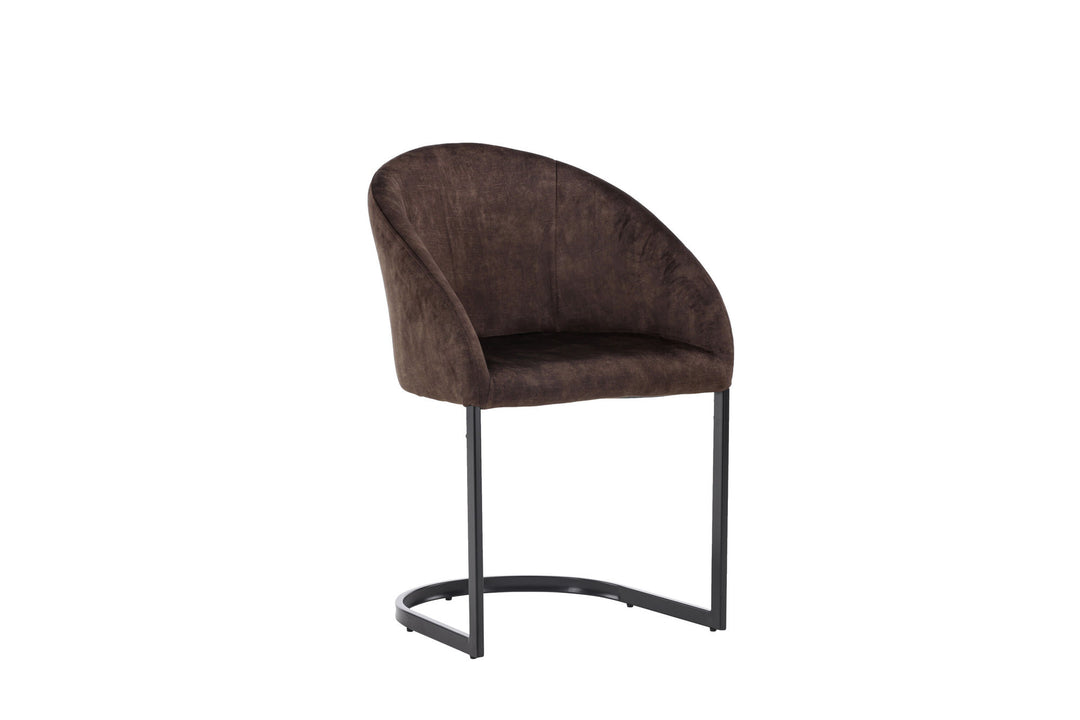 Venture Home Evening Dining Chair 2-pack - Matte brown / Brown Fabric