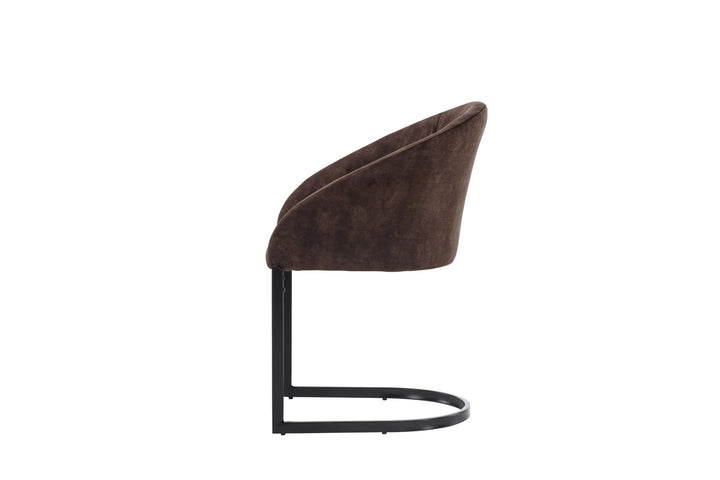Venture Home Evening Dining Chair 2-pack - Matte brown / Brown Fabric