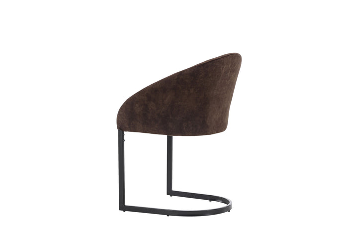 Venture Home Evening Dining Chair 2-pack - Matte brown / Brown Fabric