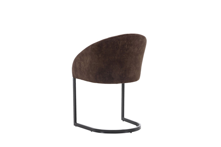 Venture Home Evening Dining Chair 2-pack - Matte brown / Brown Fabric