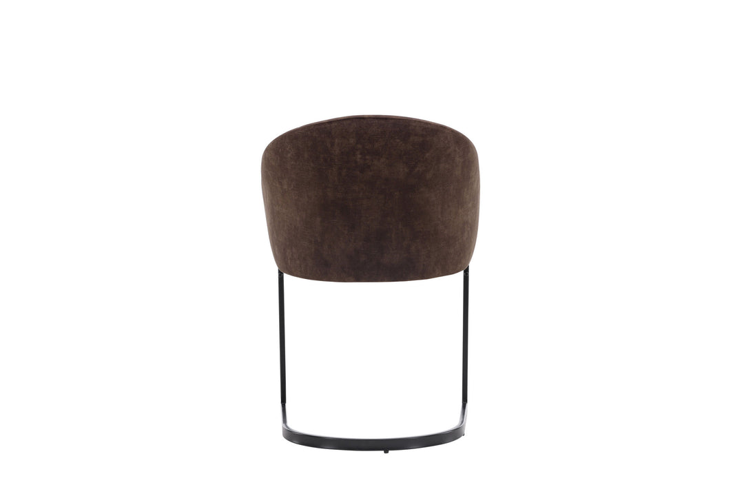 Venture Home Evening Dining Chair 2-pack - Matte brown / Brown Fabric