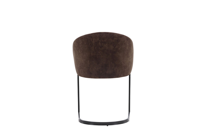 Venture Home Evening Dining Chair 2-pack - Matte brown / Brown Fabric