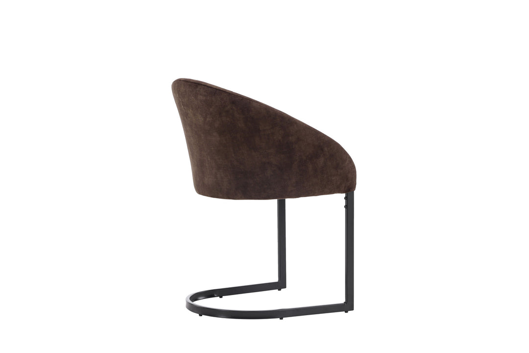 Venture Home Evening Dining Chair 2-pack - Matte brown / Brown Fabric