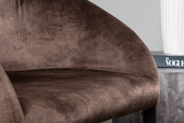 Venture Home Evening Dining Chair 2-pack - Matte brown / Brown Fabric