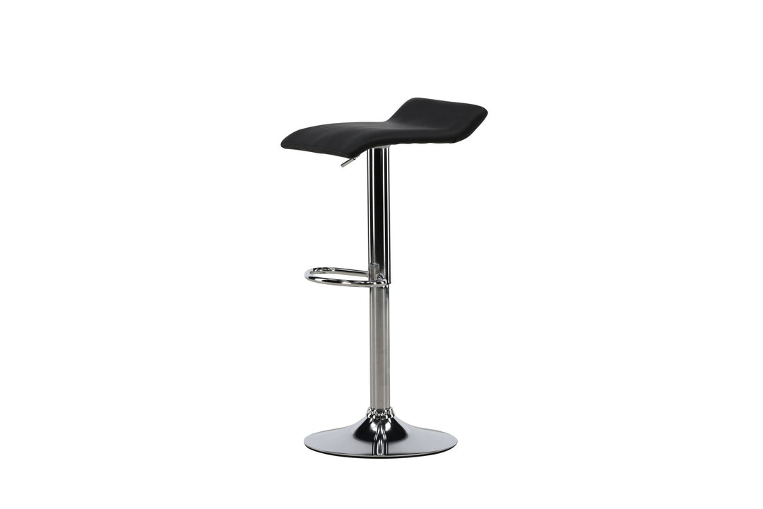 Venture Home Jonna Bar Chair 2-pack - Chromed Steel / Black Fabric