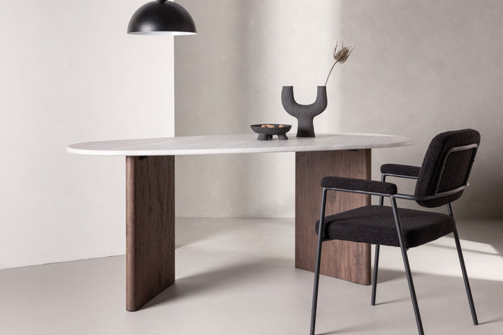 Venture Home Grönvik Dining Table 180*75 - Mocca / Light Grey Concretelook MDF