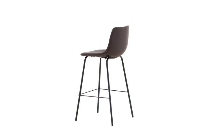 Venture Home Alexi Bar Chair 2-pack - Matte black / Dark brown PU