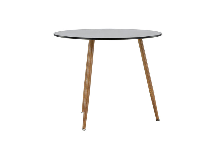 Venture Home Polar Dining Table ø90 - Dark oaklook / Black MDF