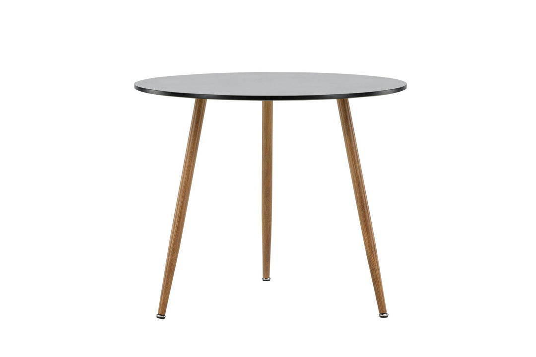 Venture Home Polar Dining Table ø90 - Dark oaklook / Black MDF