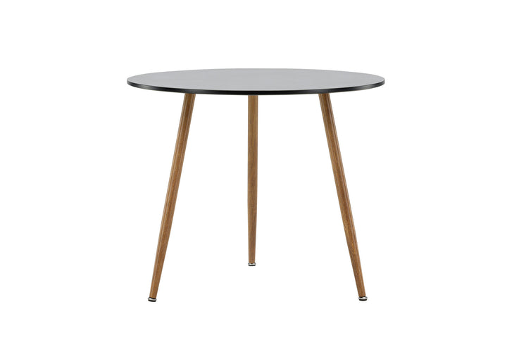 Venture Home Polar Dining Table ø90 - Dark oaklook / Black MDF