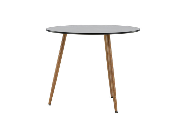 Venture Home Polar Dining Table ø90 - Dark oaklook / Black MDF