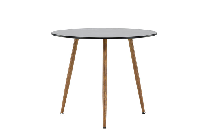 Venture Home Polar Dining Table ø90 - Dark oaklook / Black MDF