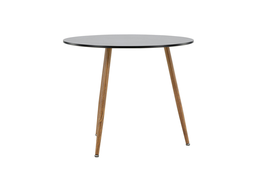 Venture Home Polar Dining Table ø90 - Dark oaklook / Black MDF