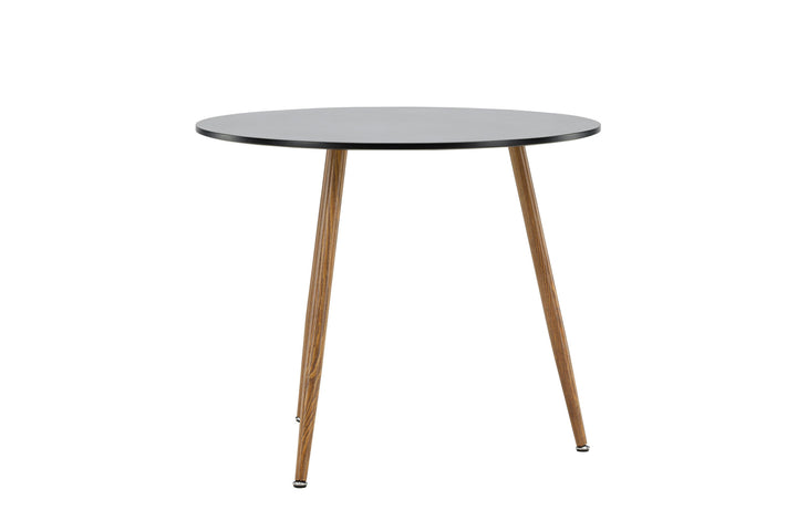 Venture Home Polar Dining Table ø90 - Dark oaklook / Black MDF