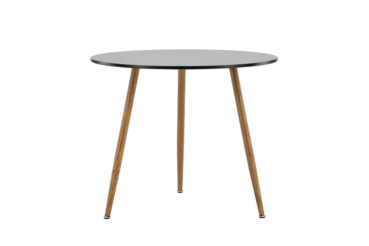 Venture Home Polar Dining Table ø90 - Dark oaklook / Black MDF