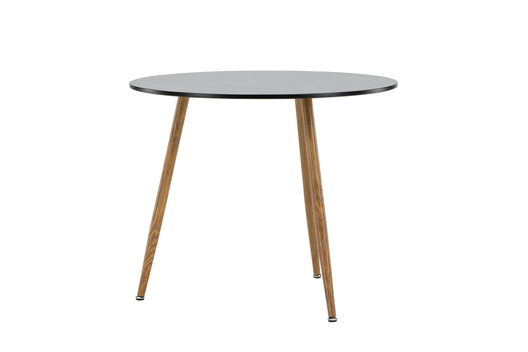 Venture Home Polar Dining Table ø90 - Dark oaklook / Black MDF