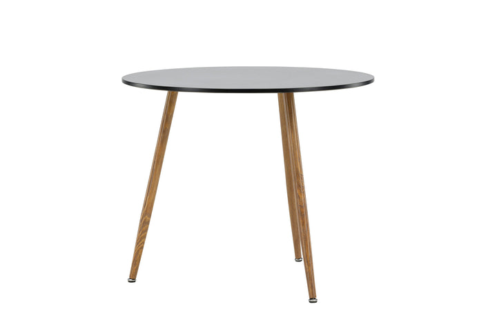 Venture Home Polar Dining Table ø90 - Dark oaklook / Black MDF