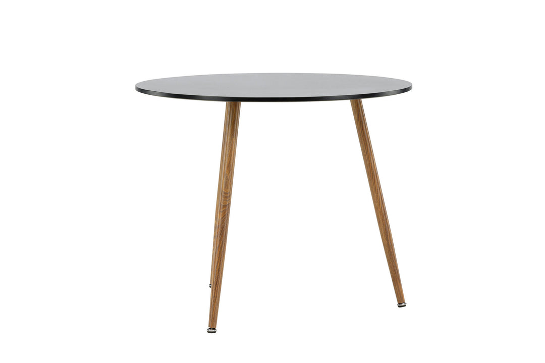 Venture Home Polar Dining Table ø90 - Dark oaklook / Black MDF