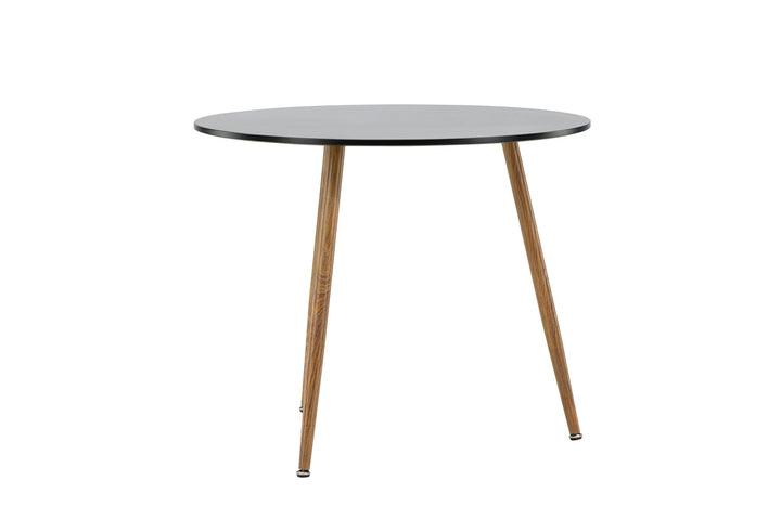 Venture Home Polar Dining Table ø90 - Dark oaklook / Black MDF