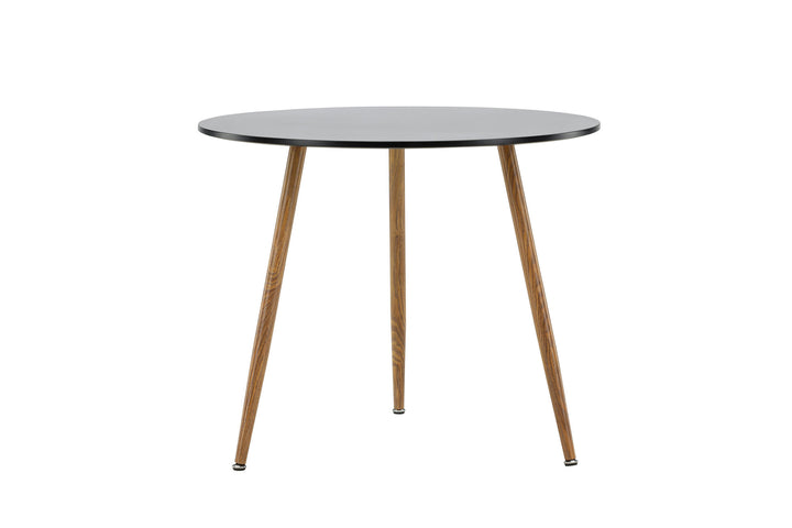 Venture Home Polar Dining Table ø90 - Dark oaklook / Black MDF