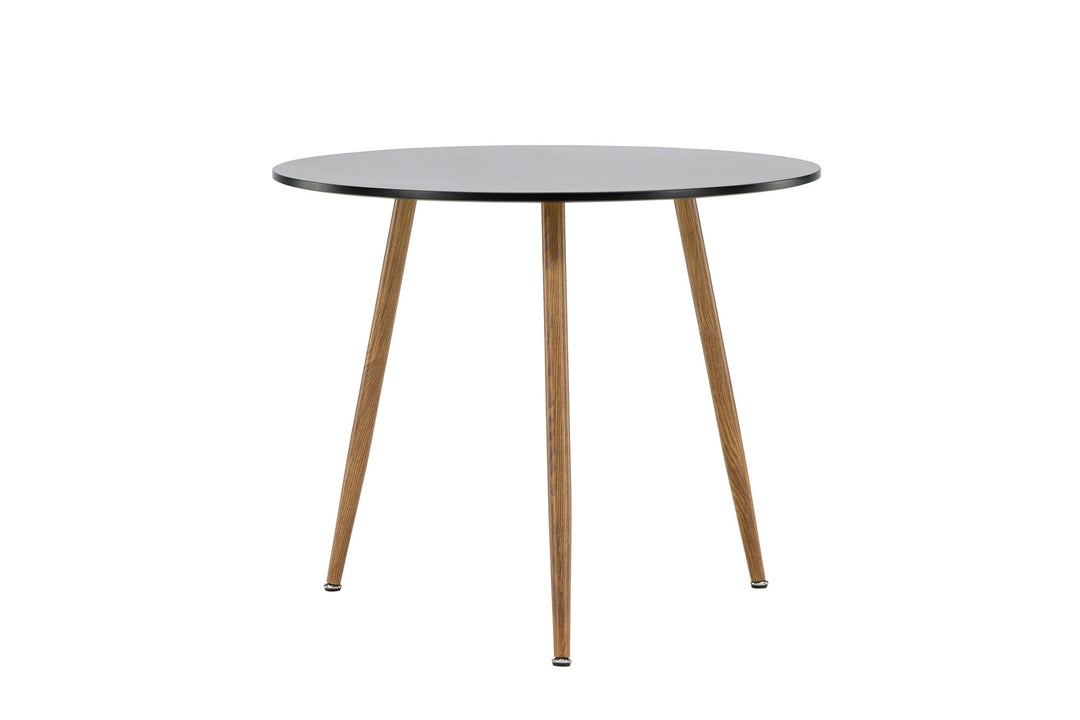 Venture Home Polar Dining Table ø90 - Dark oaklook / Black MDF