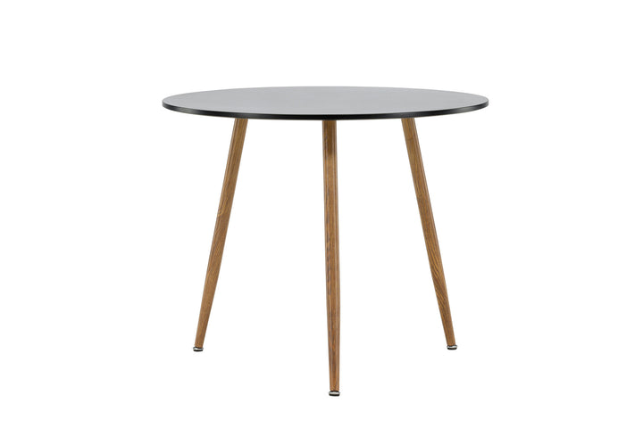 Venture Home Polar Dining Table ø90 - Dark oaklook / Black MDF