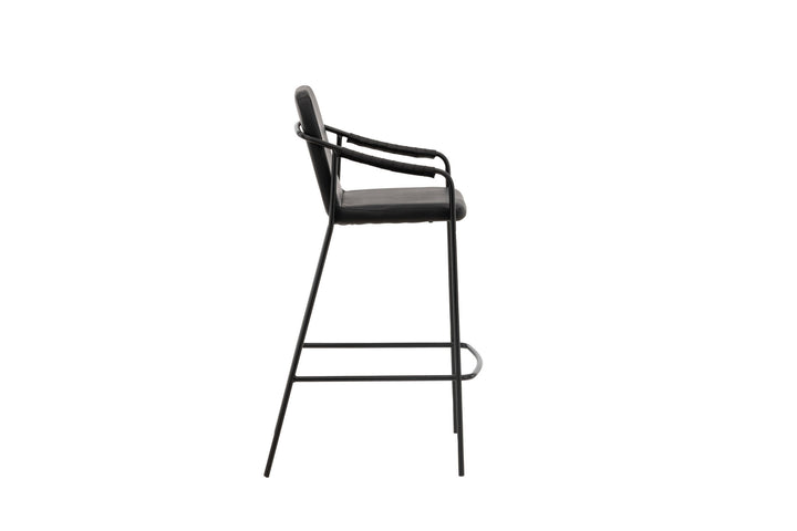 Venture Home Tvist Bar Chair 2-pack - Black / Black PU