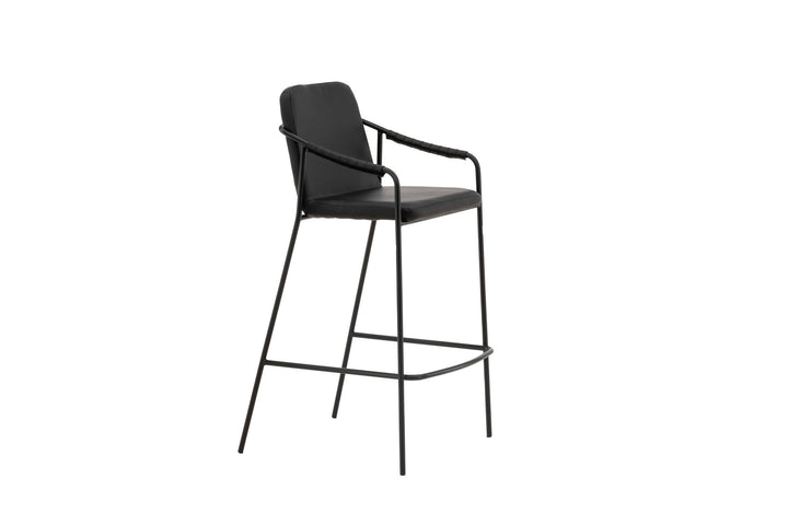 Venture Home Tvist Bar Chair 2-pack - Black / Black PU
