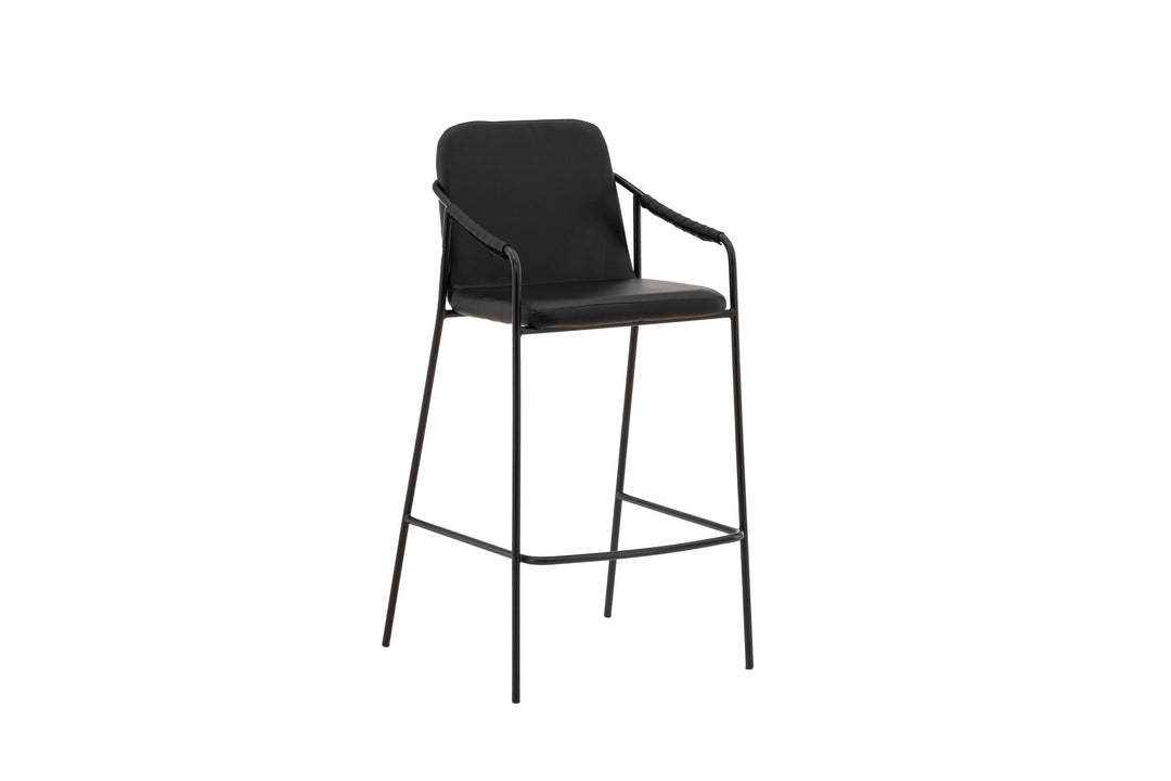 Venture Home Tvist Bar Chair 2-pack - Black / Black PU