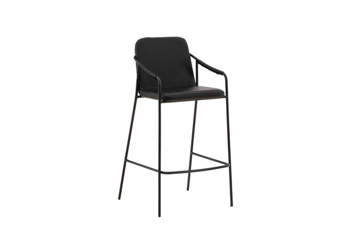 Venture Home Tvist Bar Chair 2-pack - Black / Black PU