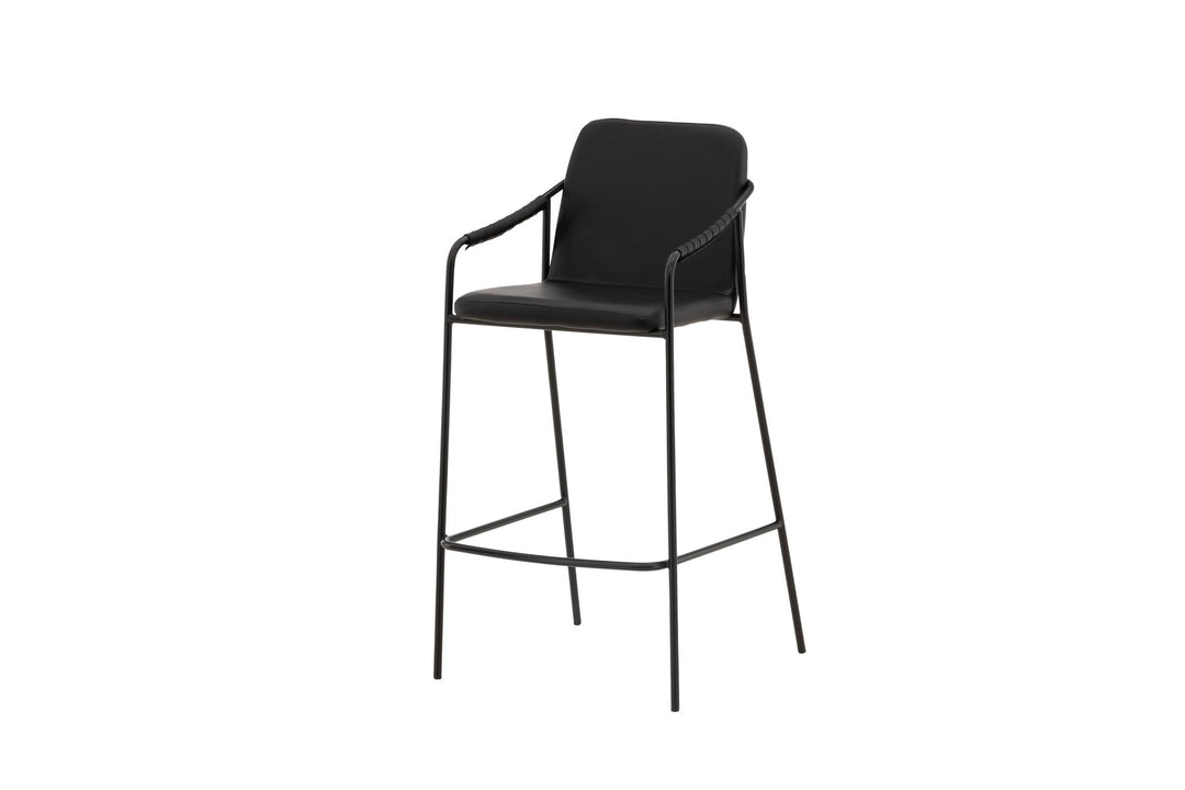Venture Home Tvist Bar Chair 2-pack - Black / Black PU