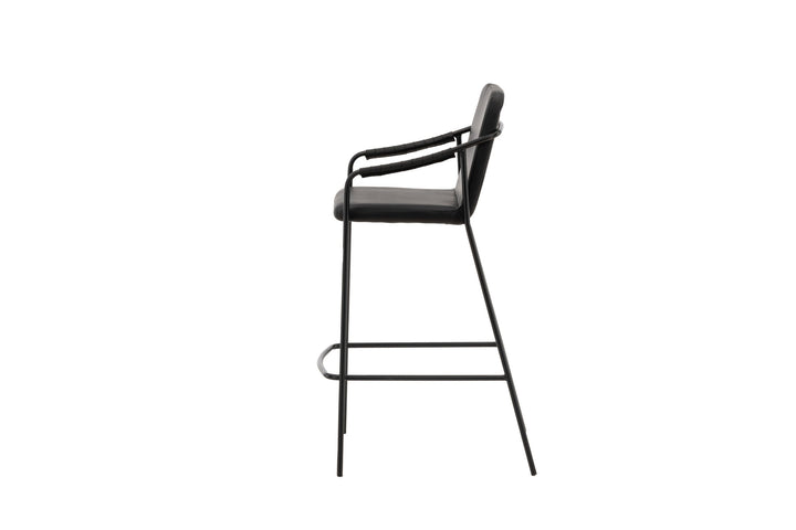 Venture Home Tvist Bar Chair 2-pack - Black / Black PU