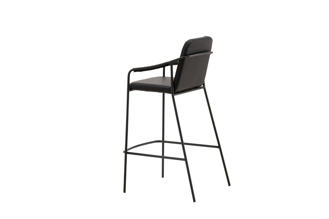 Venture Home Tvist Bar Chair 2-pack - Black / Black PU
