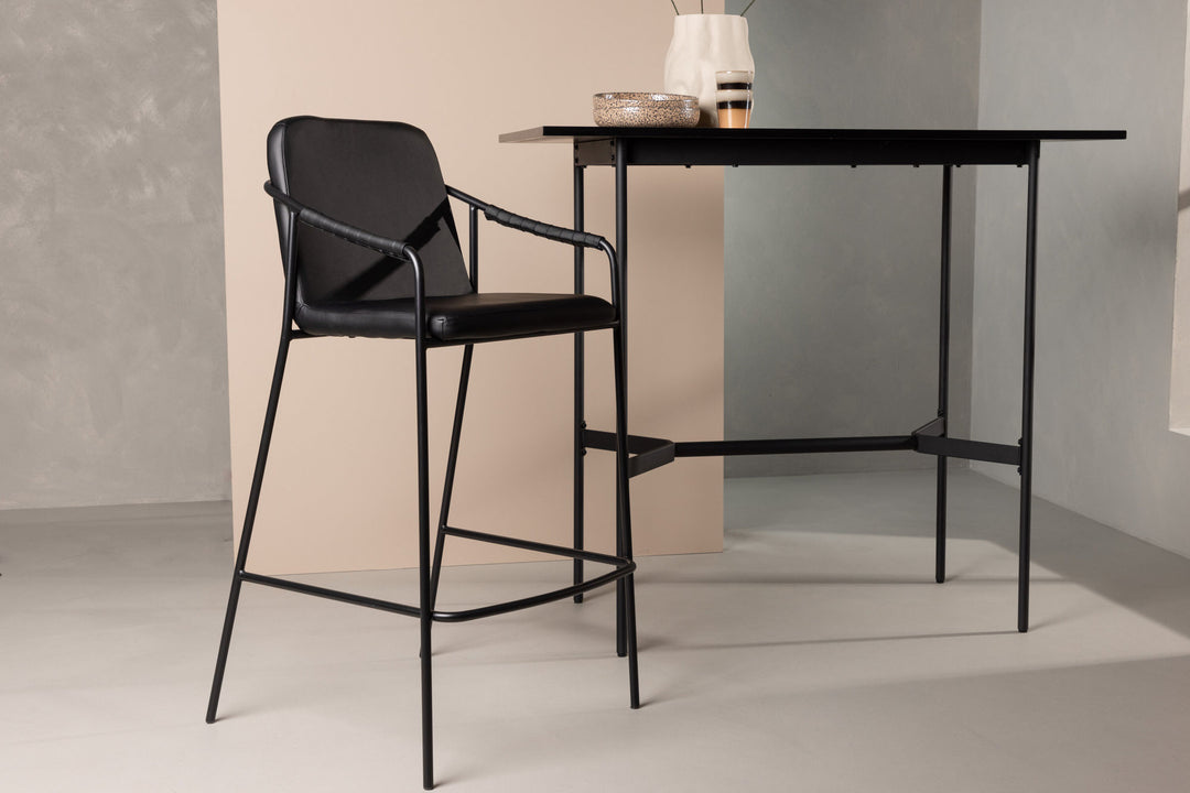 Venture Home Tvist Bar Chair 2-pack - Black / Black PU