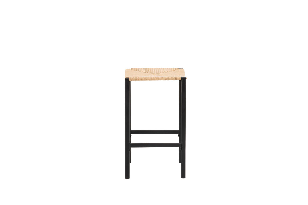 Venture Home Polly Bar Chair 2-pack - Black / Nature Rubberwood , Seat Rope